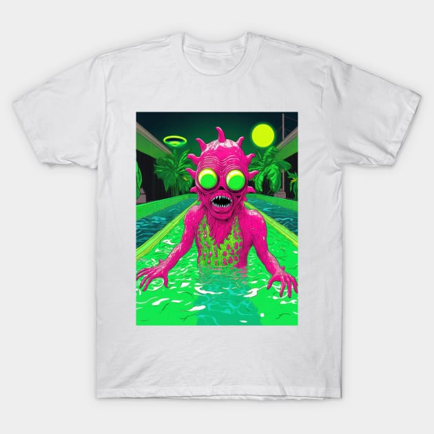 Fluorescent Monster T-Shirt by TooplesArt